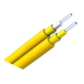 Kabel Serat Optik Coaxial PVC / LSZH Indoor GJFJBV, Duplex Zipcord Kuning Ringan